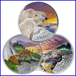 2019 $20 Canadian Fauna Pure Silver 3 Coin Set
