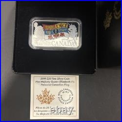 2019 $25 Canada Queen Elizabeth II Personal Flag -1.5 oz Pure Silver Coin