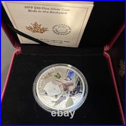 2019 (2 oz.) Pure Silver Coloured Coin Birds in the Backyard