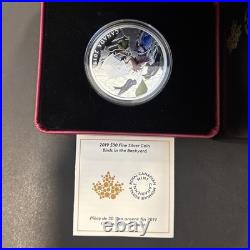 2019 (2 oz.) Pure Silver Coloured Coin Birds in the Backyard