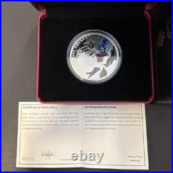 2019 (2 oz.) Pure Silver Coloured Coin Birds in the Backyard