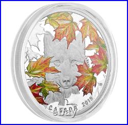 2019, $30 2 oz. Pure Silver Canada Coin, The Wily Wolf Coin, Royal Canada Mint
