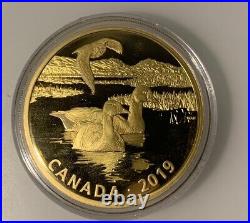 2019 $30 2 oz. Pure Silver Gold-Plated Coin Predator and Prey Snowy Owl