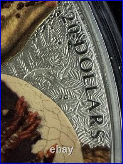 2019 31.82g 99.99% PURE SILVER $20 CANADIAN COIN. HATCHING HADROSAUR. OGP & COA