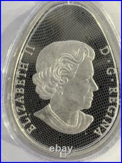 2019 31.82g 99.99% PURE SILVER $20 CANADIAN COIN. HATCHING HADROSAUR. OGP & COA