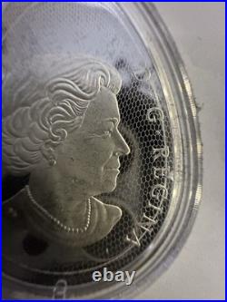 2019 31.82g 99.99% PURE SILVER $20 CANADIAN COIN. HATCHING HADROSAUR. OGP & COA