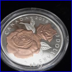 2019 $3 Queen Elizabeth Rose Blossoms Coin By The Royal Canadian Mint