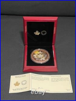 2019 $50 Fine Silver Coin Maple leaves in Motion