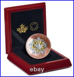 2019 $50 Fine Silver Coin Maple leaves in Motion
