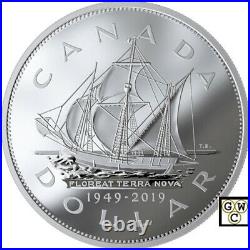 2019'70th Ann. Of Newfoundland Joining Canada'Prf $1 Fine Silver 5oz. Coin18716