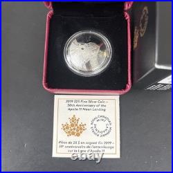 2019 Apollo 11 Moon Landing 50th Anniversary $25 Silver Proof Canada Coin