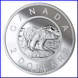 2019 CANADA R&D MULTILAYERED POLAR BEAR 3.5oz. 2$ 99.99% PURE SILVER COIN