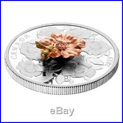 2019 CANADA THE BUMBLE BEE AND THE BLOOM 5 oz. PURE SILVER COIN