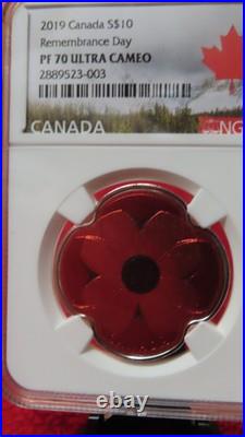 2019 Canada $10 Remembrance Day Proof. 9999 Silver Coin First Releases NGC PF 70 2019 Canada $10 Remembrance Day Proof. 9999 Silver Coin First Releases NGC PF 70