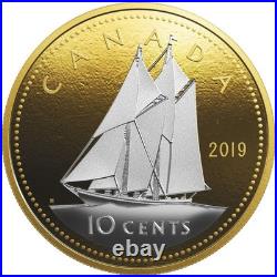2019 Canada 10c Big Coin Bluenose 5 Ounce Pure Silver Coin