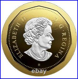 2019 Canada $1 BIG Coin Series FLYING LOON DOLLAR 5 Oz Silver Gold-Plated