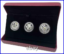 2019 Canada 1oz Fine Silver $20 Norse Gods Thor, Frigg, Oden 3 Coin Set #33-03
