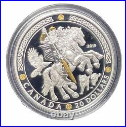 2019 Canada 1oz Fine Silver $20 Norse Gods Thor, Frigg, Oden 3 Coin Set #33-03
