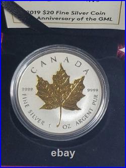 2019 Canada $20 40th Anniversary of the GML 1 oz. Pure Silver Coin