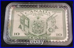 2019 Canada 20$. 9999 Pure Silver Coin Historical Stamps Coat Of Arms And Flags