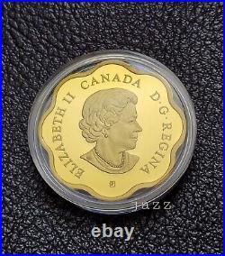 2019 Canada $20 Pure Silver Coin Gold Plated Iconic Maple Leaves RCM #174493