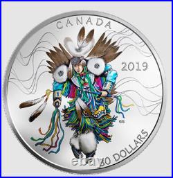 2019 Canada 2 oz $30 Fine Silver Coin Fancy Dance