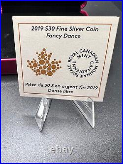 2019 Canada 2 oz $30 Fine Silver Coin Fancy Dance