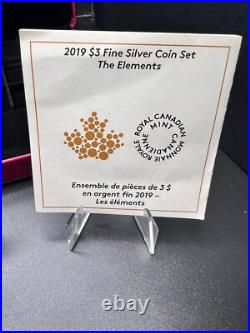2019 Canada $3 Fine Silver 4-Coin Set The Elements