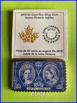 2019 Canada 50 Cents 99.99 silver Queen Victoria Jubilee Stamp/Coin #725/5000