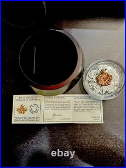 2019 Canada $50 The Bumble Bee & The Bloom Yellow & Rose Gold Plated Silver Coin 2019 Canada $50 The Bumble Bee & The Bloom Yellow & Rose Gold Plated Silver Coin