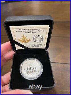 2019 Canada Dollar Piedfort Heritage The Matthew Fine Silver Coin