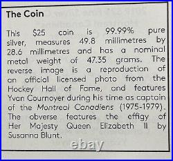 2019 Canada Fine Silver $25 Coin Montreal Canadiens Yvan Cournoyer #32-21