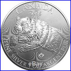 2019 Canada Silver Grizzly 1oz 9999 Predator Series BU Coin 5 Piece Lot in Flips