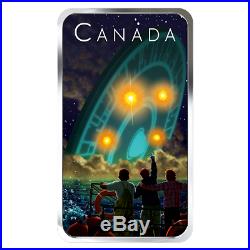 2019 Canada's Ufo Shag Harbor Unexplained Phenomena 20$ Glow In Dark Silver Coin