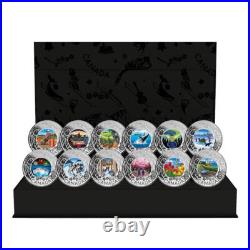 2019 Celebrating Canadian Fun and Festivities Pure Silver 12 Coin Set