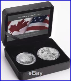 2019 Pride of Two Nations (Canada/US), Canadian Edition-Proof Silver 2-coin set