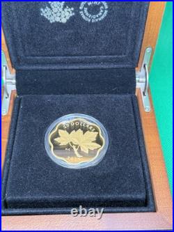 2019 RARE $20 CANADA. 9999 SILVER ICONIC MAPLE LEAVES SCALLOPED Coin LOOK