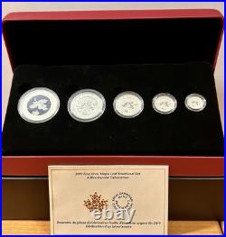 2019 RCM Fine Silver Maple Leaf Fractional Set / Bicentennial Celebration 1.9oz