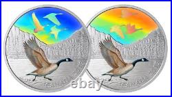 2019 Two Ounce $30 Majestic Birds in Motion Holographic Canada Geese Silver Coin 2019 Two Ounce $30 Majestic Birds in Motion Holographic Canada Geese Silver Coin