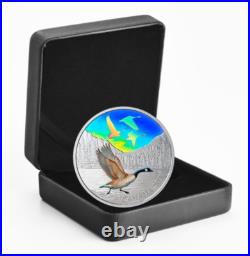 2019 Two Ounce $30 Majestic Birds in Motion Holographic Canada Geese Silver Coin 2019 Two Ounce $30 Majestic Birds in Motion Holographic Canada Geese Silver Coin