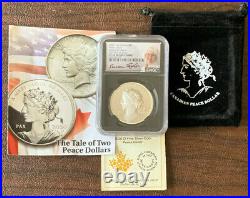 2020 1oz Canada $1 Silver Peace Dollar, UHR, First Day Issue, NGC, PF70 U Cameo