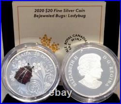 2020 $20 Fine Silver Coin Bejeweled Bugs Ladybug