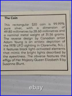 2020 $20 Fine Silver Coin Canada's Unexplained PhenomenaThe Clarenville Event
