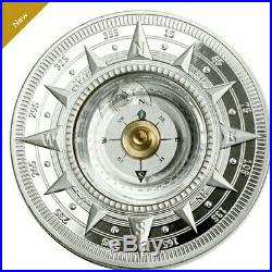 2020 2.5 oz. Pure Silver Compass Coin The Great Outdoors Mintage 1,000