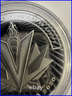 2020 31.39g 99.99% Pure Silver $20 Canadian Coin. WW ll Victory In Europe. + COA