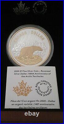 2020 Bear Dollar 140th Arctic Territories Master Club 2OZ Silver $1 Coin Canada