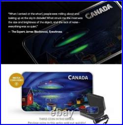 2020 CANADA $20 Clarenville UFO Incident Glow-In-The-Dark 1oz Proof Silver Coin