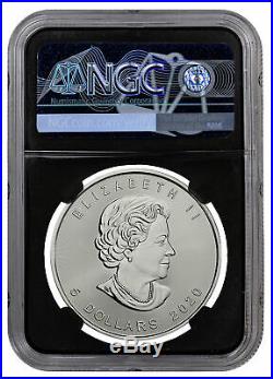 2020 Canada 1 oz Silver Maple Leaf $5 Coin NGC MS70 FDI Black Core SKU60007