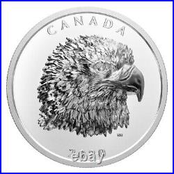 2020 Canada $25 Fine Silver Coin Proud Bald Eagle