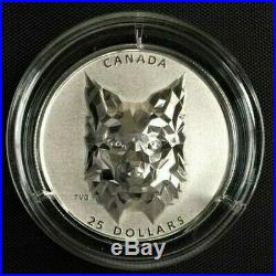 2020 Canada $25 MULTIFACETED ANIMAL HEADLYNX SILVER COIN. NEW